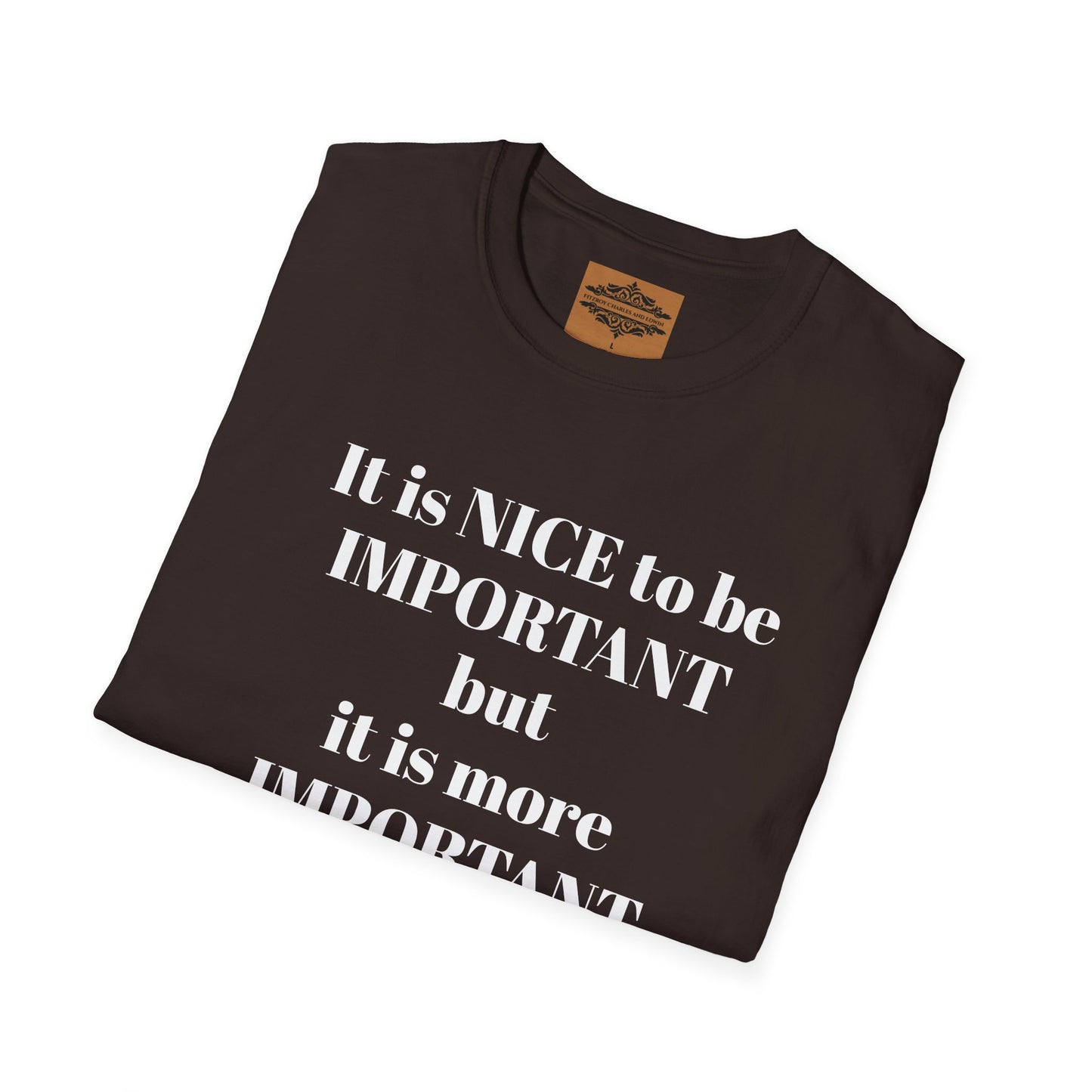 IT IS NICE TO BE IMPORTANT