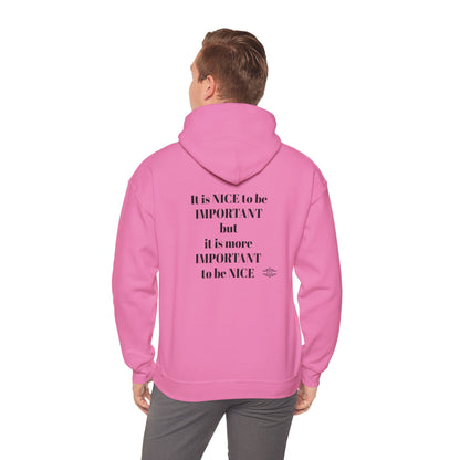 BE NICE HOODED SWEATSHIRT
