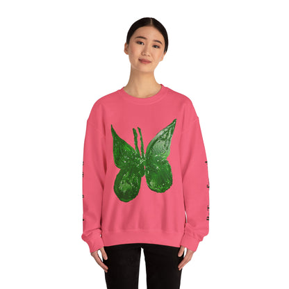 GREEN BUTTERFLY CREWNECK SWEATSHIRT