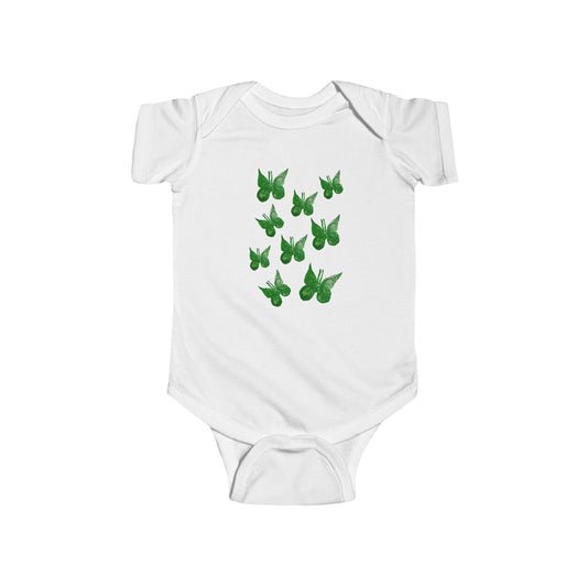 MINI GREEN BUTTERFLIES INFANT BODYSUIT