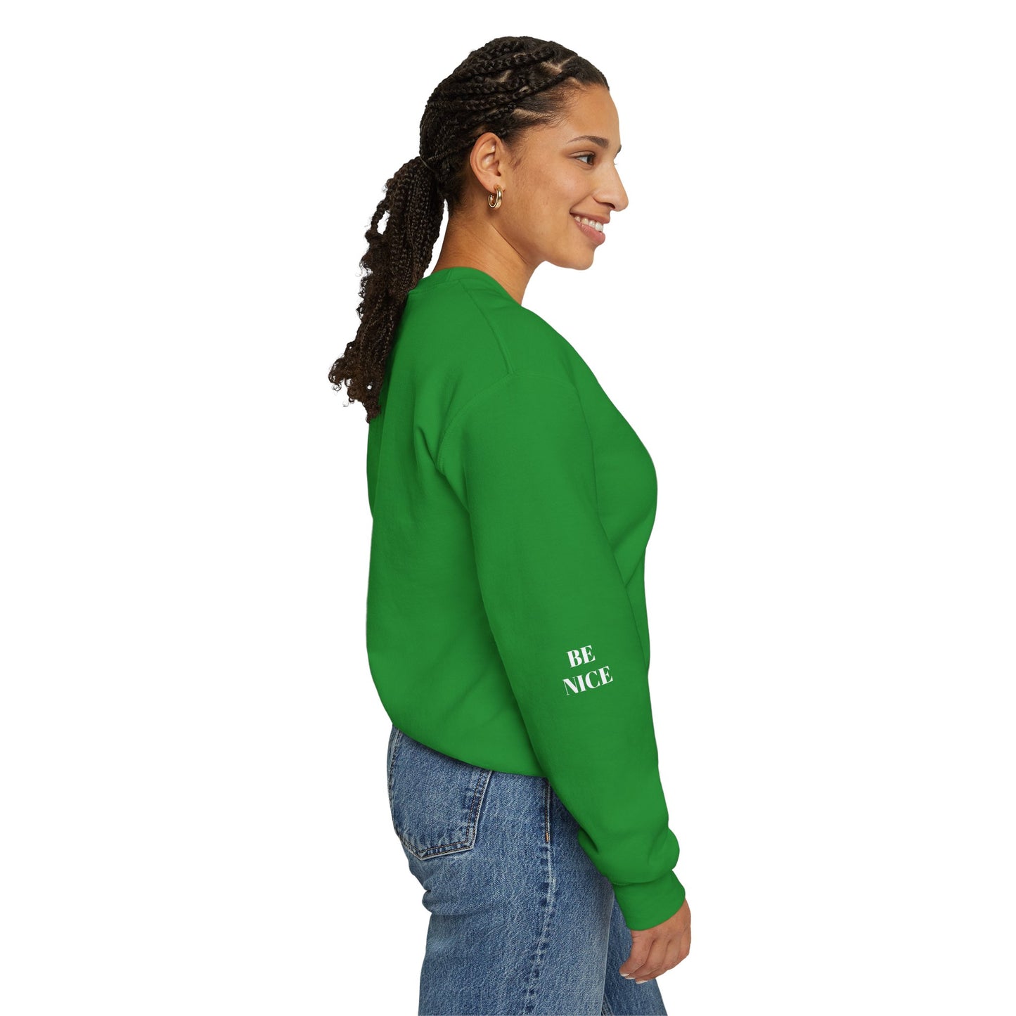 BE NICE CREWNECK SWEATSHIRT DARK COLORS