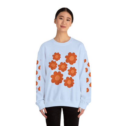 ORANGE FLOWERS SWEATSHIRT