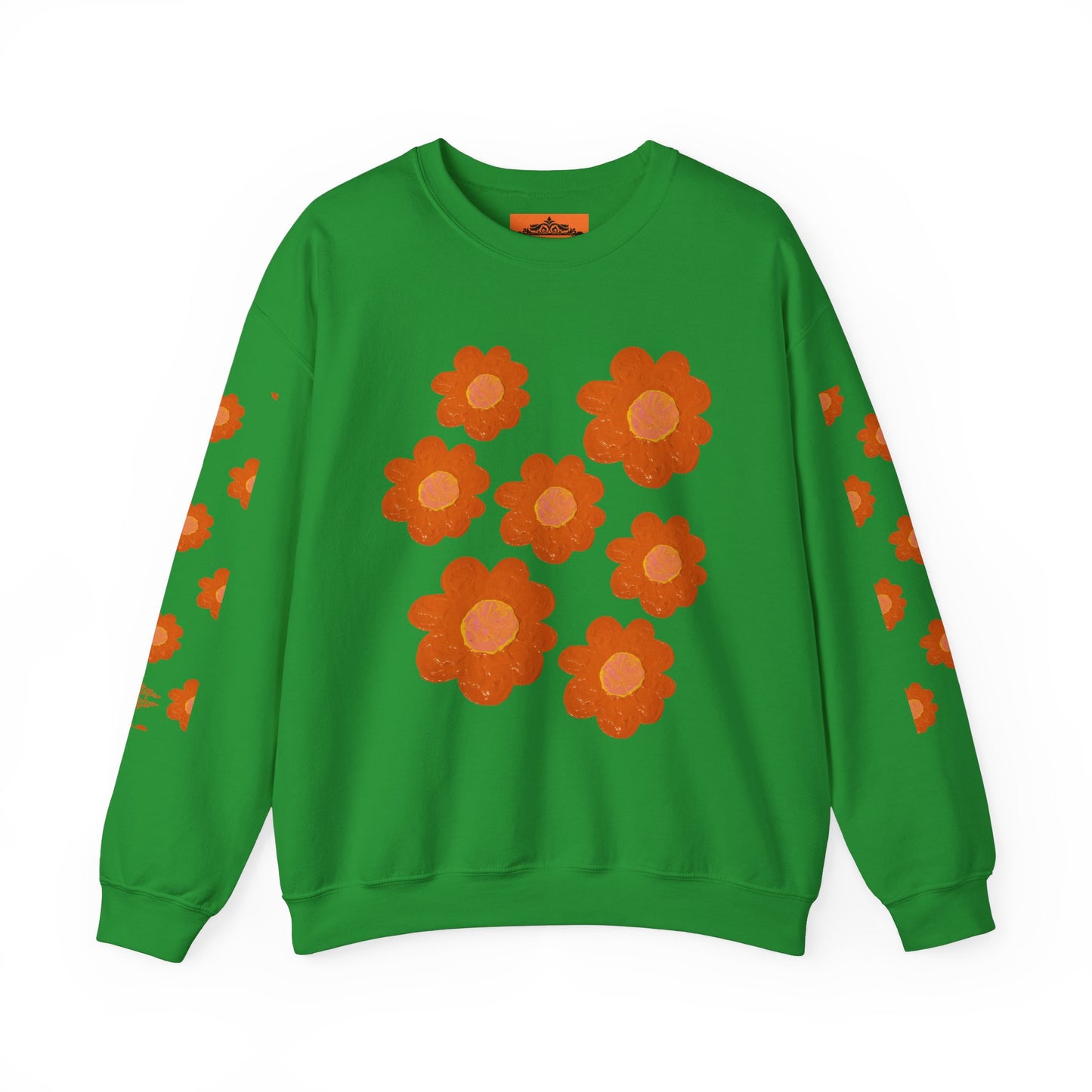 ORANGE FLOWERS SWEATSHIRT