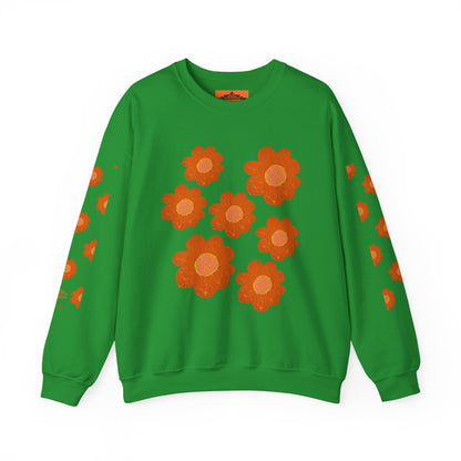ORANGE FLOWERS SWEATSHIRT