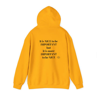 BE NICE HOODED SWEATSHIRT
