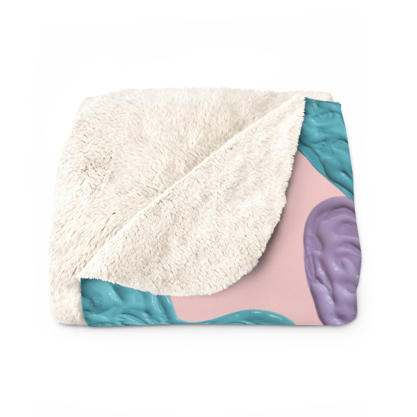 SHERPA FLEECE BLANKET WITH CUSTOM HEART DESIGN