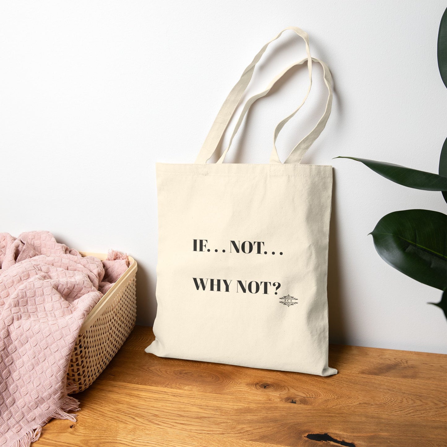 WHY NOT COTTON CANVAS TOTE BAG
