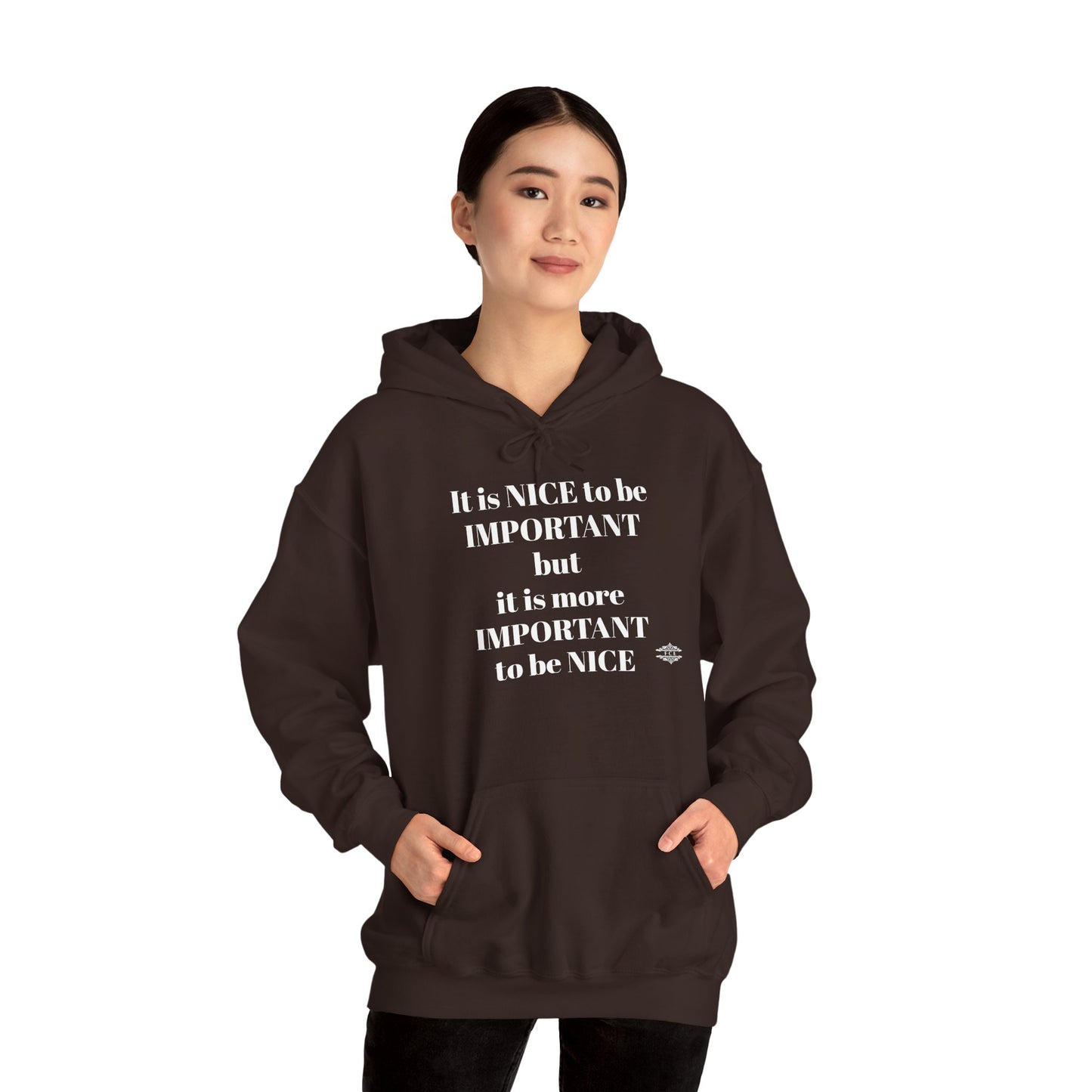 BE NICE HOODED SWEATSHIRT