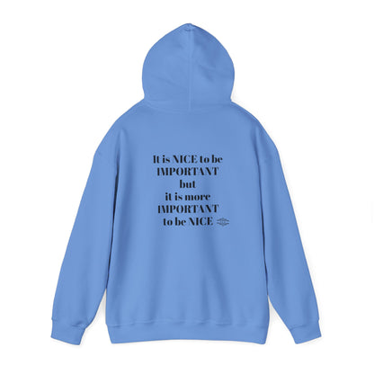 BE NICE HOODED SWEATSHIRT