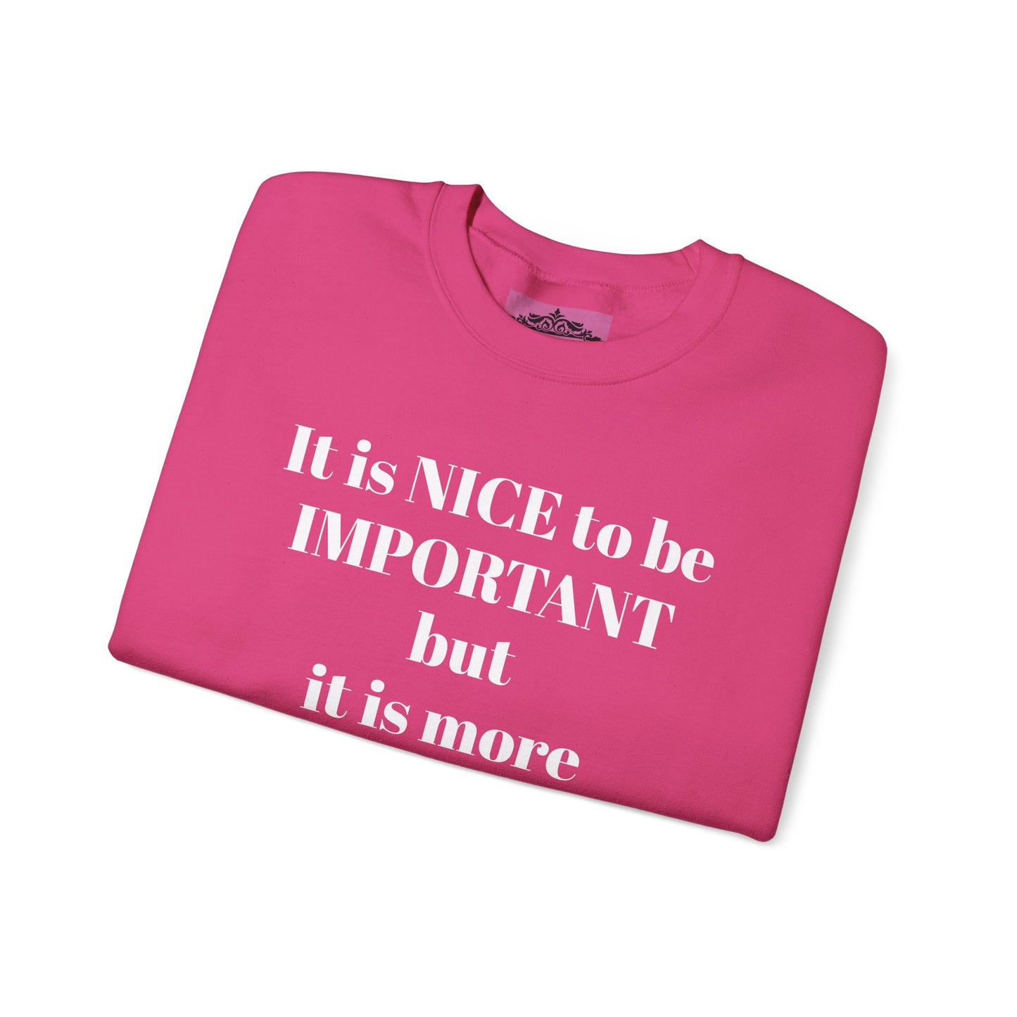 BE NICE CREWNECK SWEATSHIRT DARK COLORS