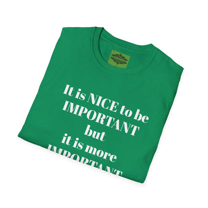 IT IS NICE TO BE IMPORTANT