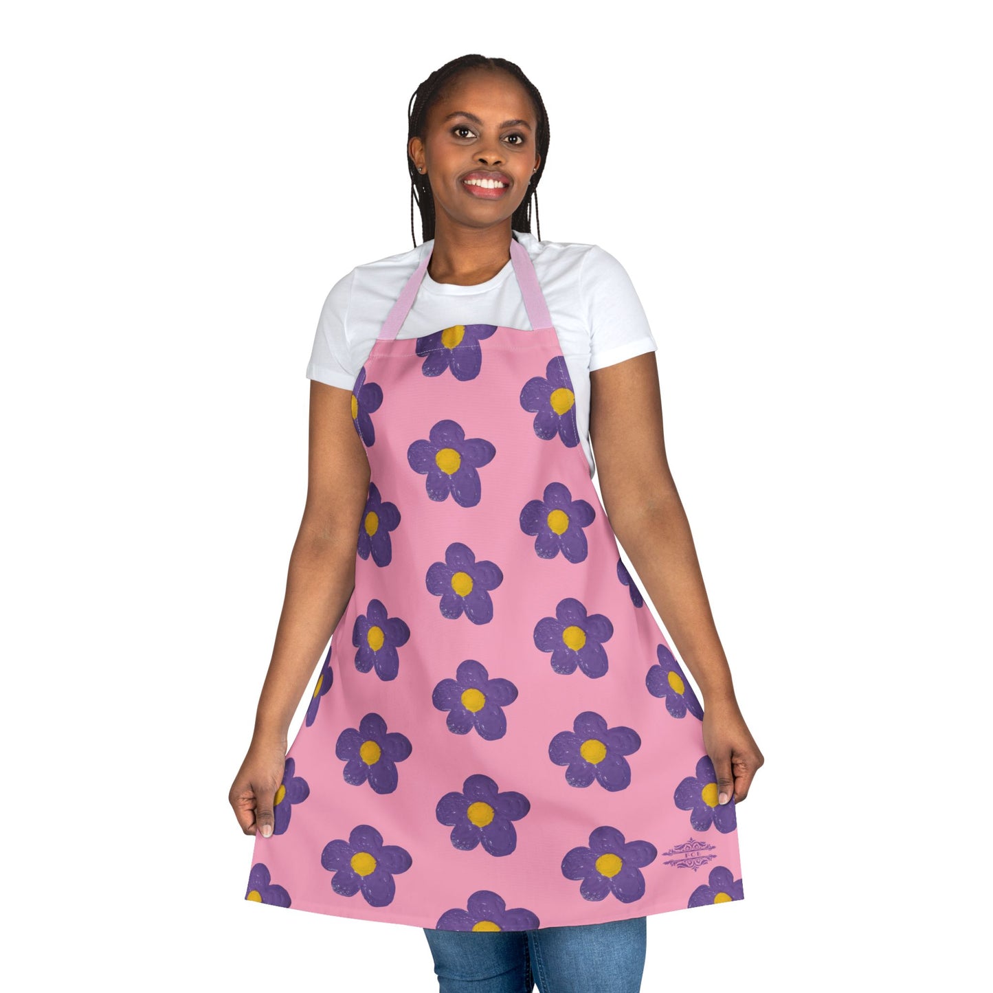 PINK AND LAVENDER FLORAL APRON