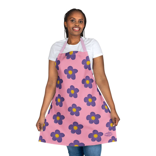 PINK AND LAVENDER FLORAL APRON