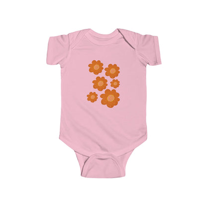 ORANGE FLOWERS INFANT BODYSUIT
