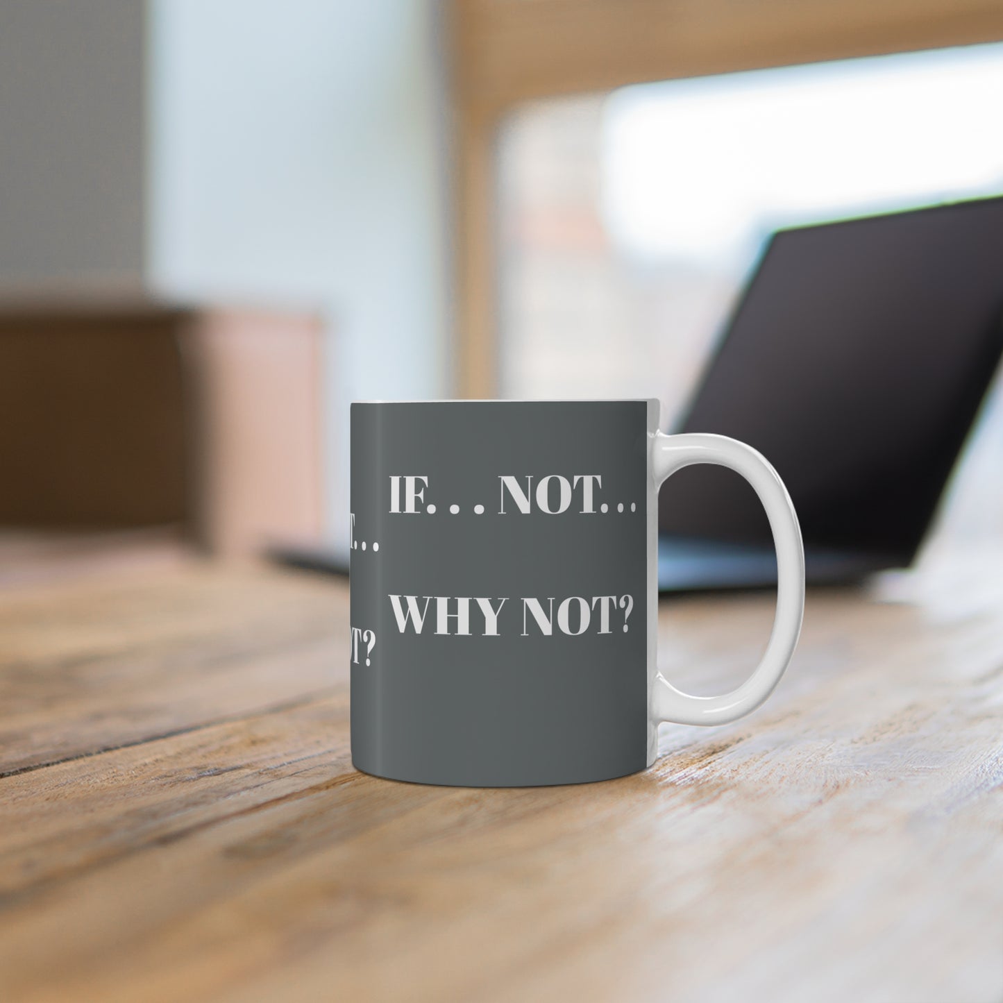 GREY WHY NOT MUG