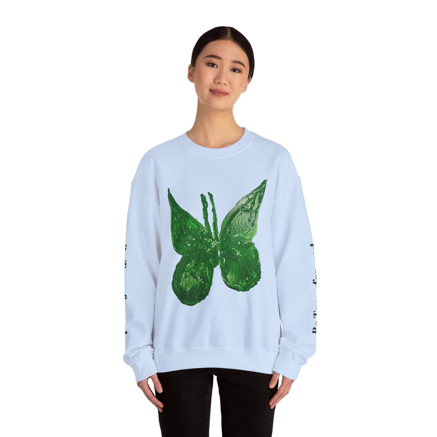 GREEN BUTTERFLY CREWNECK SWEATSHIRT