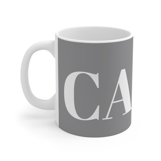 SOOTHING GREY AND WHITE CALM MUG