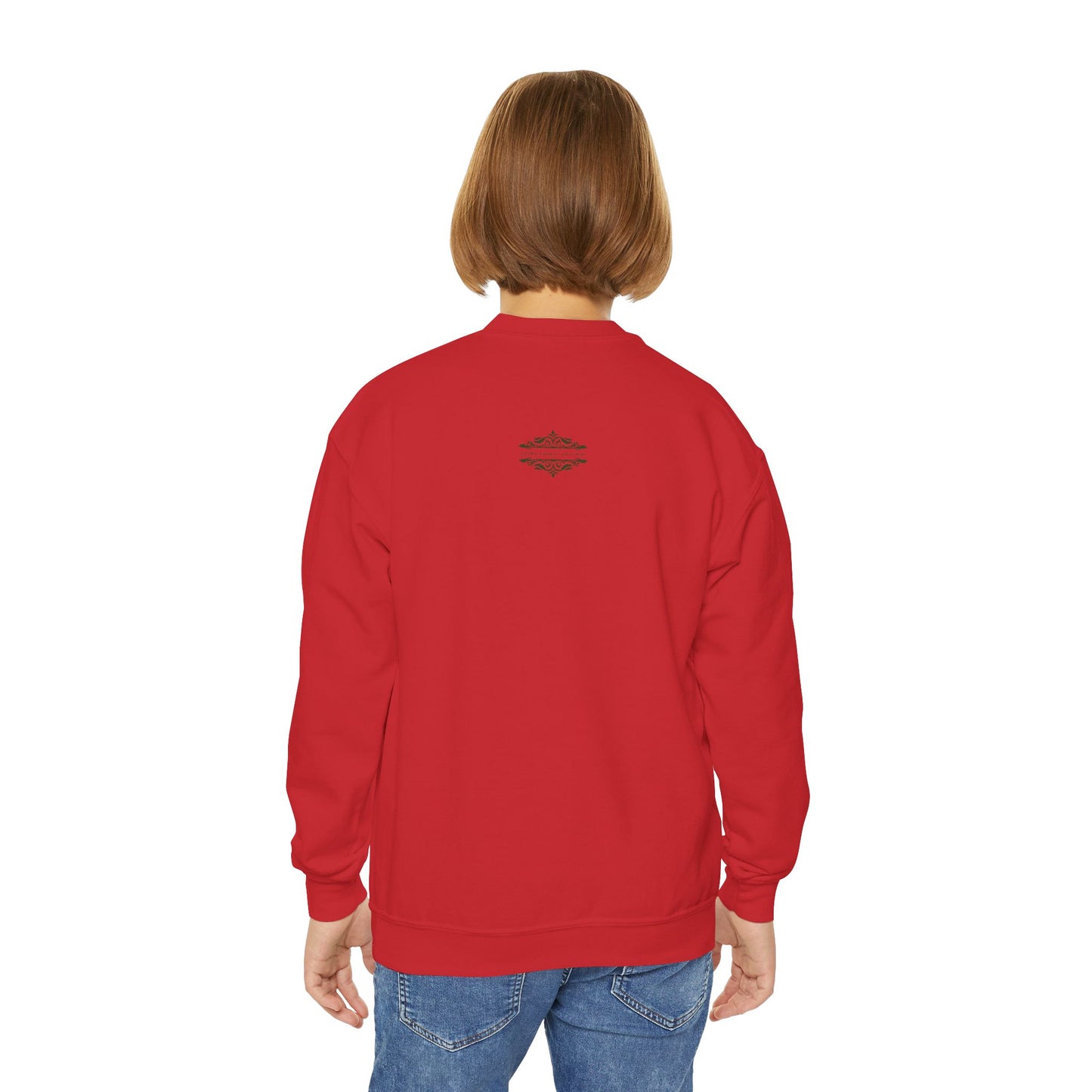 YOUTH SWEATSHIRT WITH FUN YELLOW HEARTS
