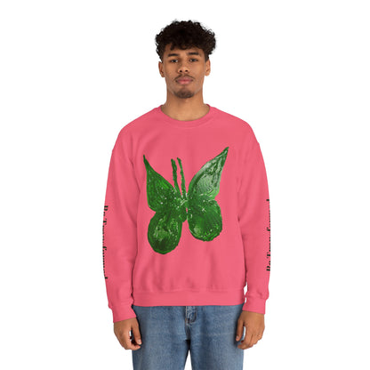 GREEN BUTTERFLY CREWNECK SWEATSHIRT