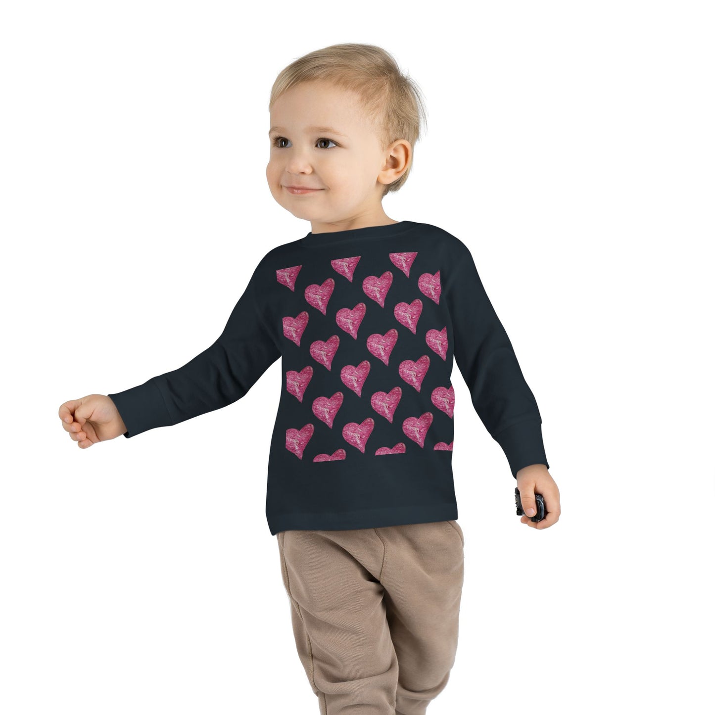 SWIRLY HEARTS TODDLER LONG SLEEVE TEE