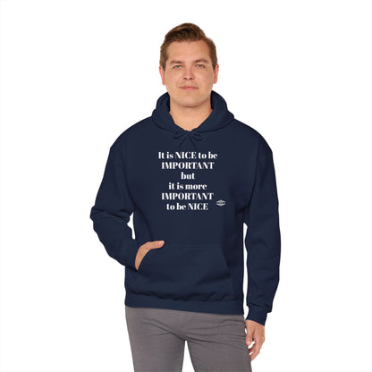 BE NICE HOODED SWEATSHIRT