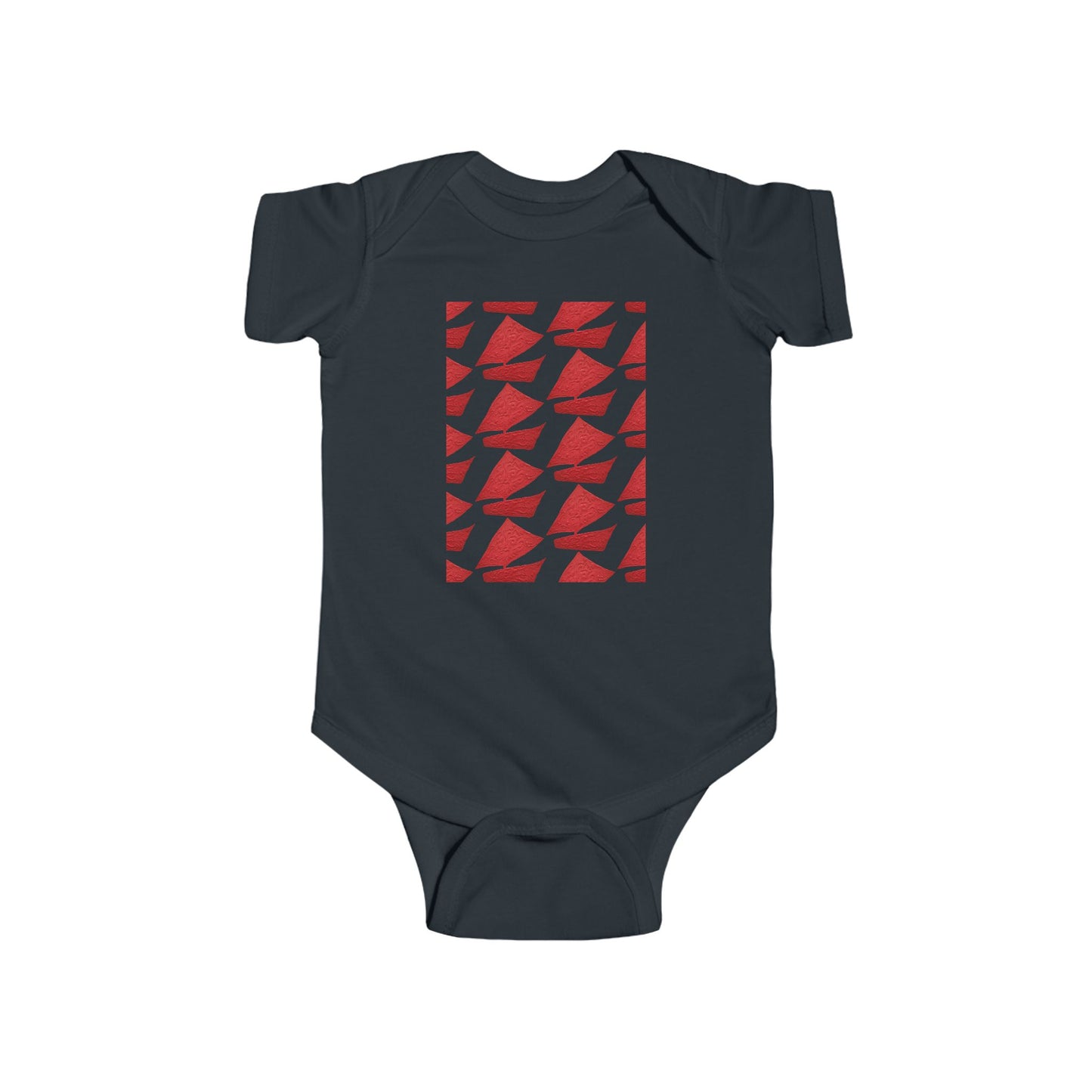 PLAYFUL RED PATTERN INFANT BODYSUIT