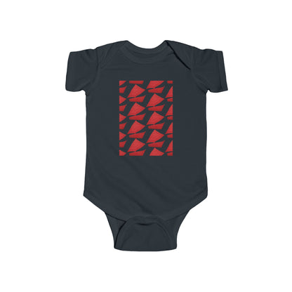 PLAYFUL RED PATTERN INFANT BODYSUIT
