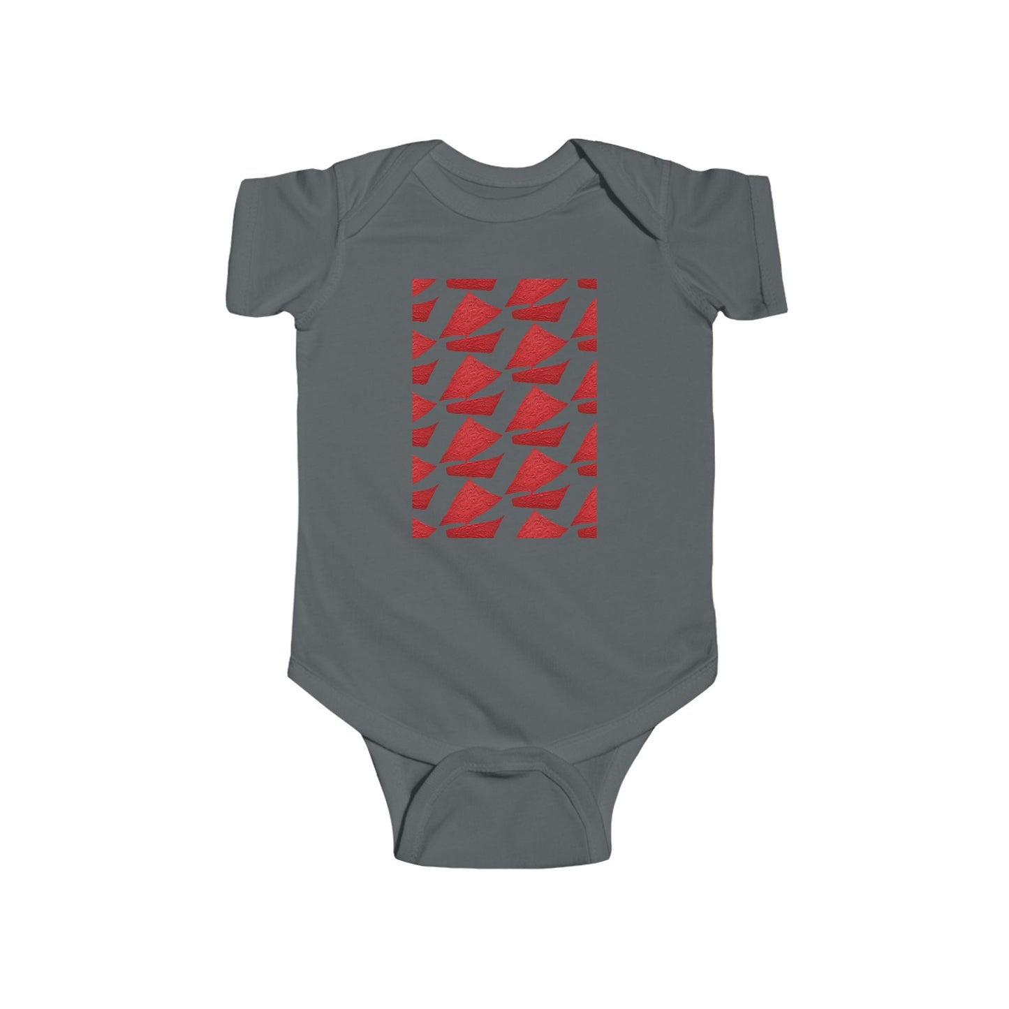PLAYFUL RED PATTERN INFANT BODYSUIT