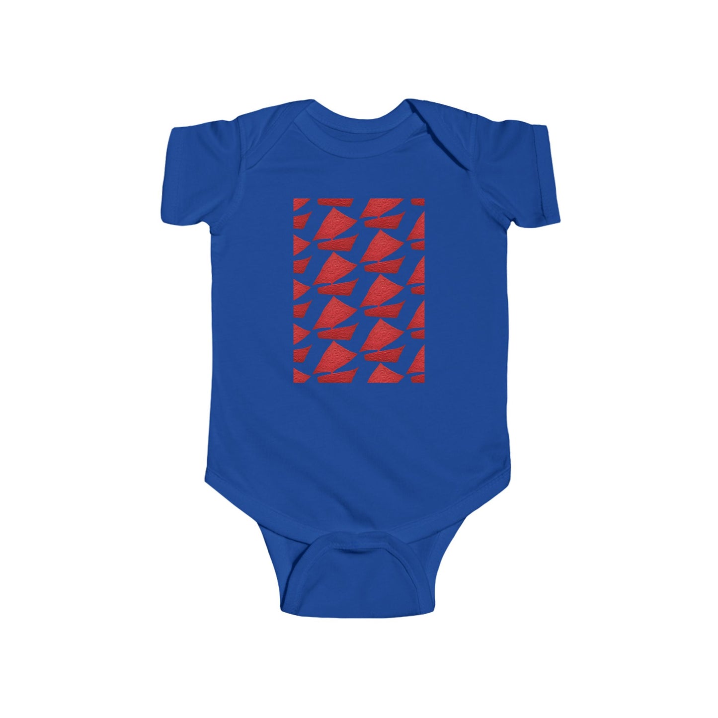 PLAYFUL RED PATTERN INFANT BODYSUIT