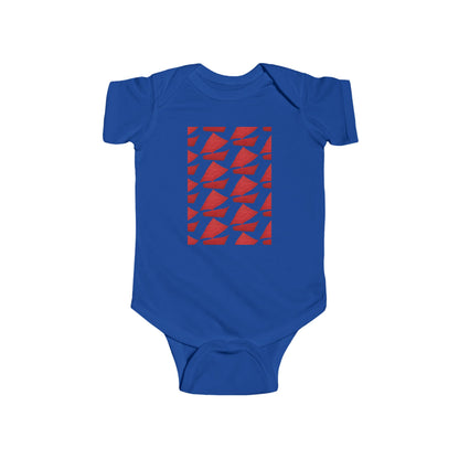 PLAYFUL RED PATTERN INFANT BODYSUIT