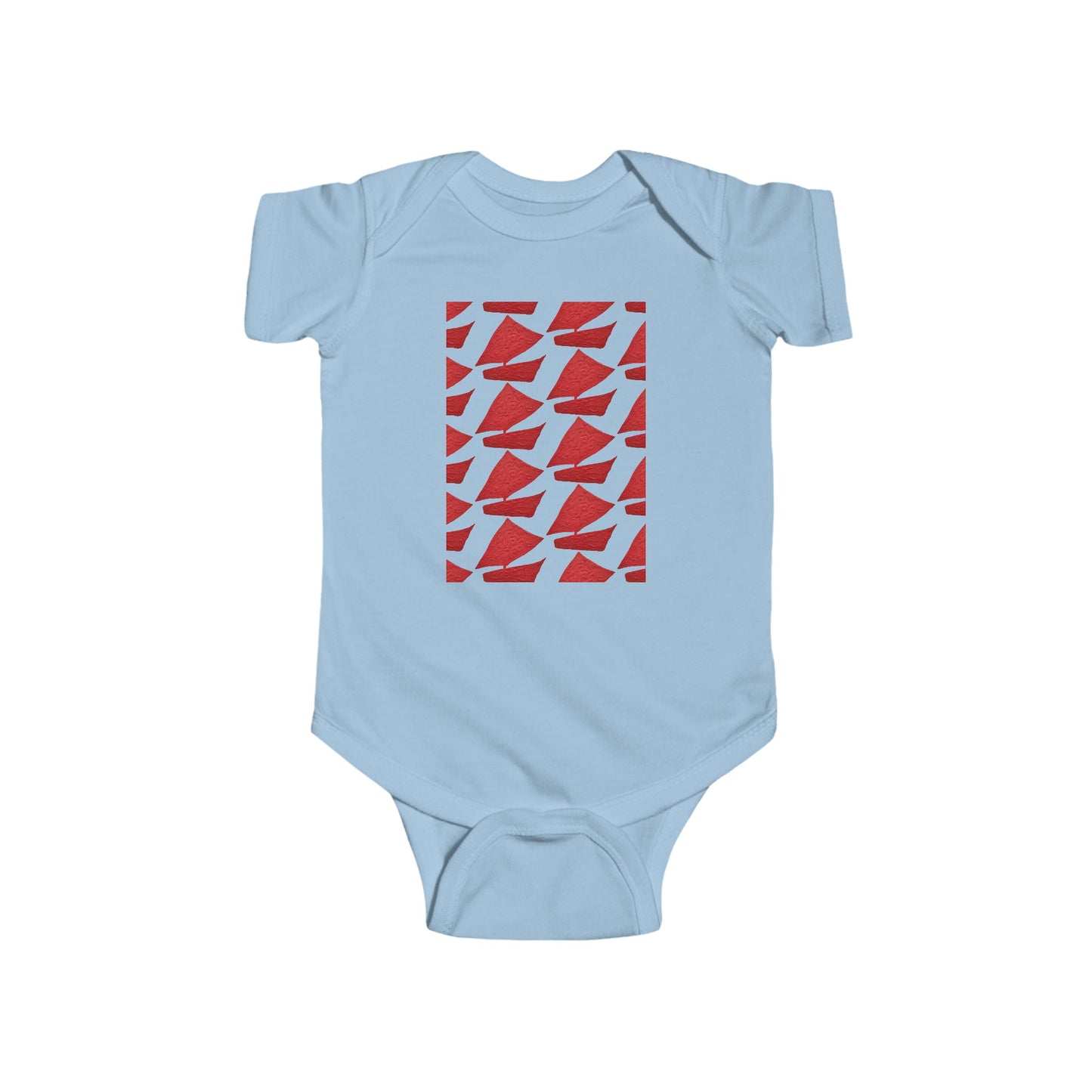 PLAYFUL RED PATTERN INFANT BODYSUIT