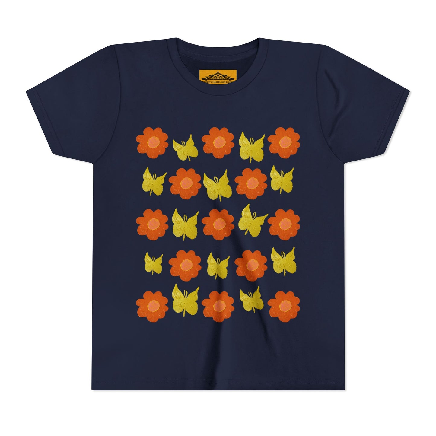 FLOWER AND BUTTERFLY TEE SHIRT