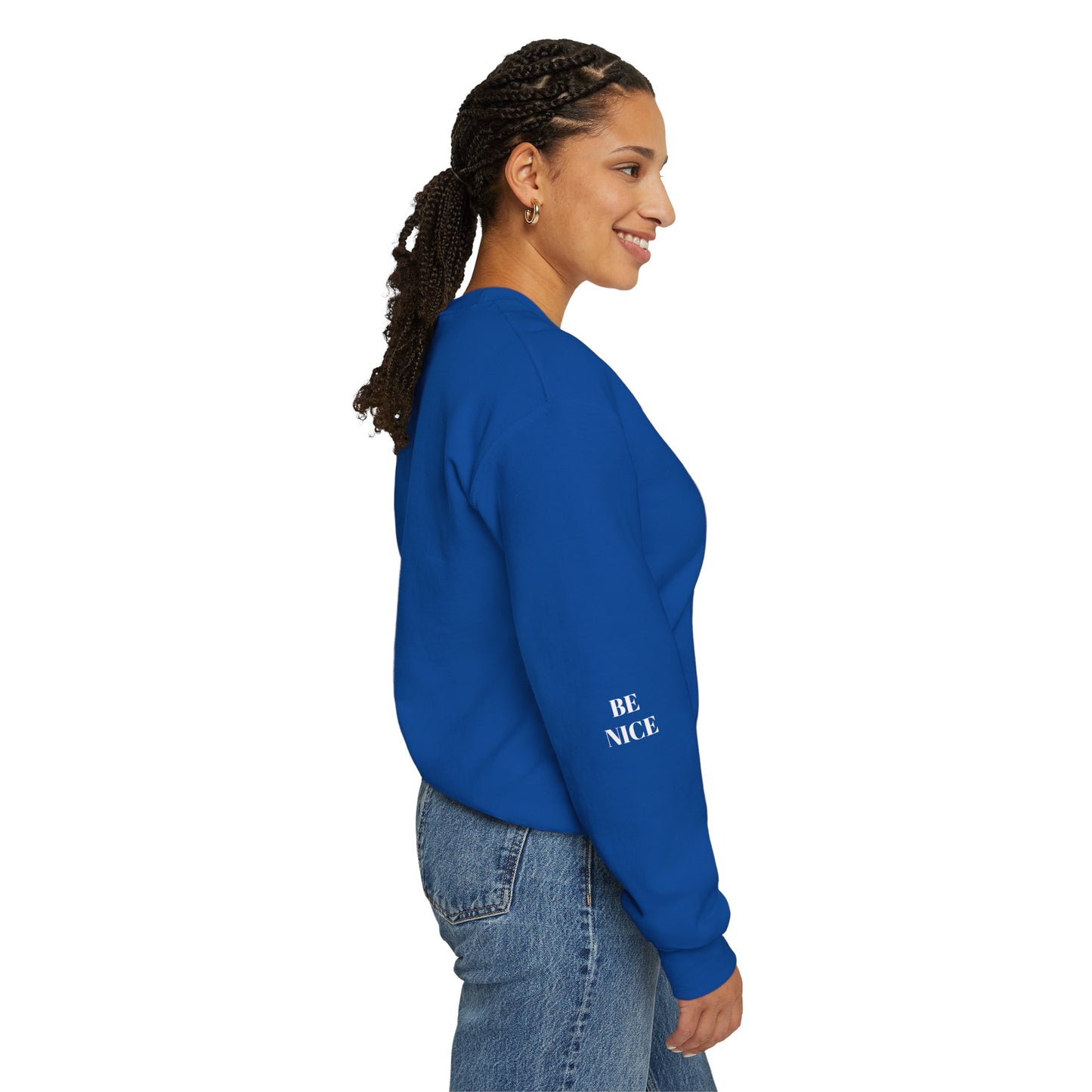 BE NICE CREWNECK SWEATSHIRT DARK COLORS