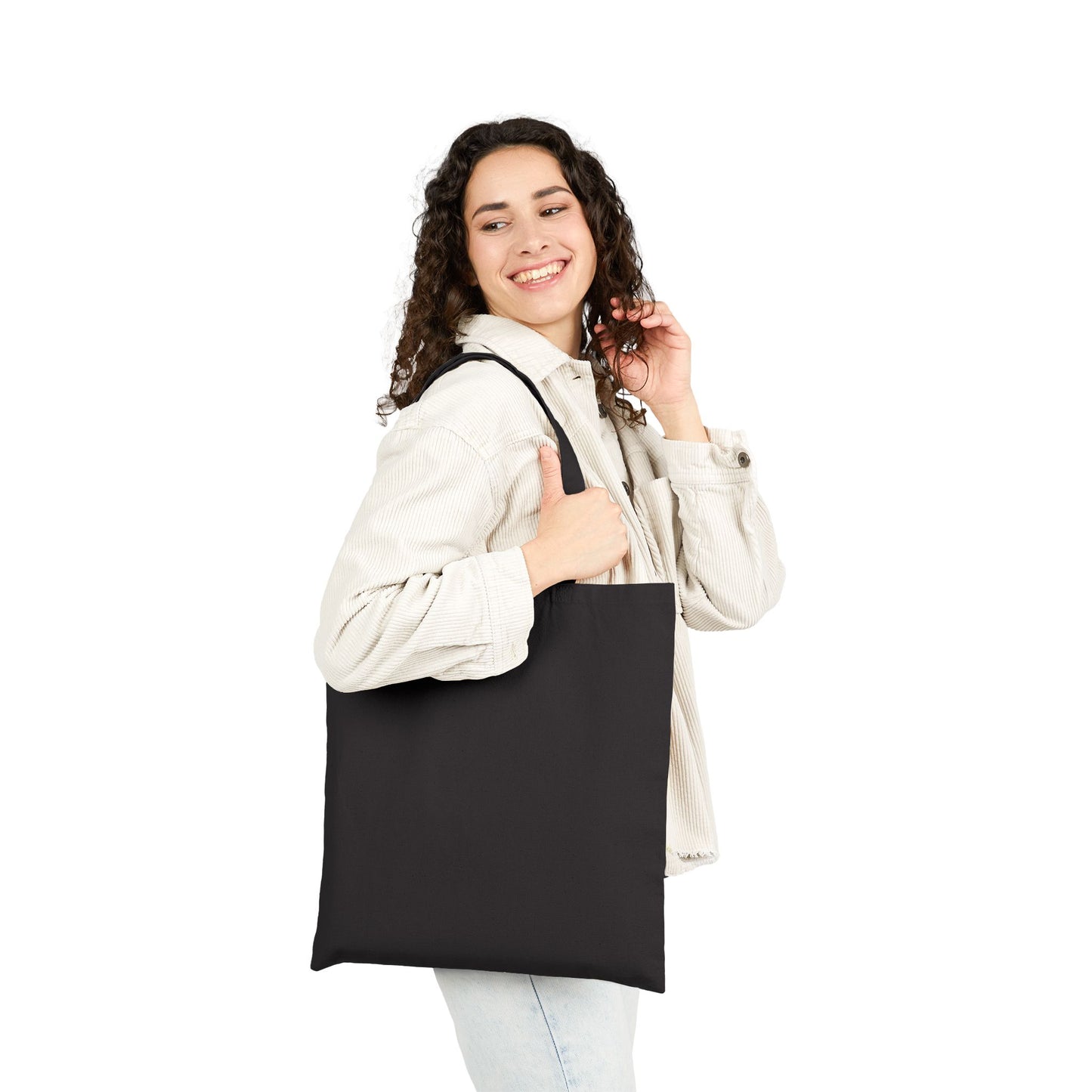 STYLISH BUTTERFLY PRINT COTTON CANVAS TOTE