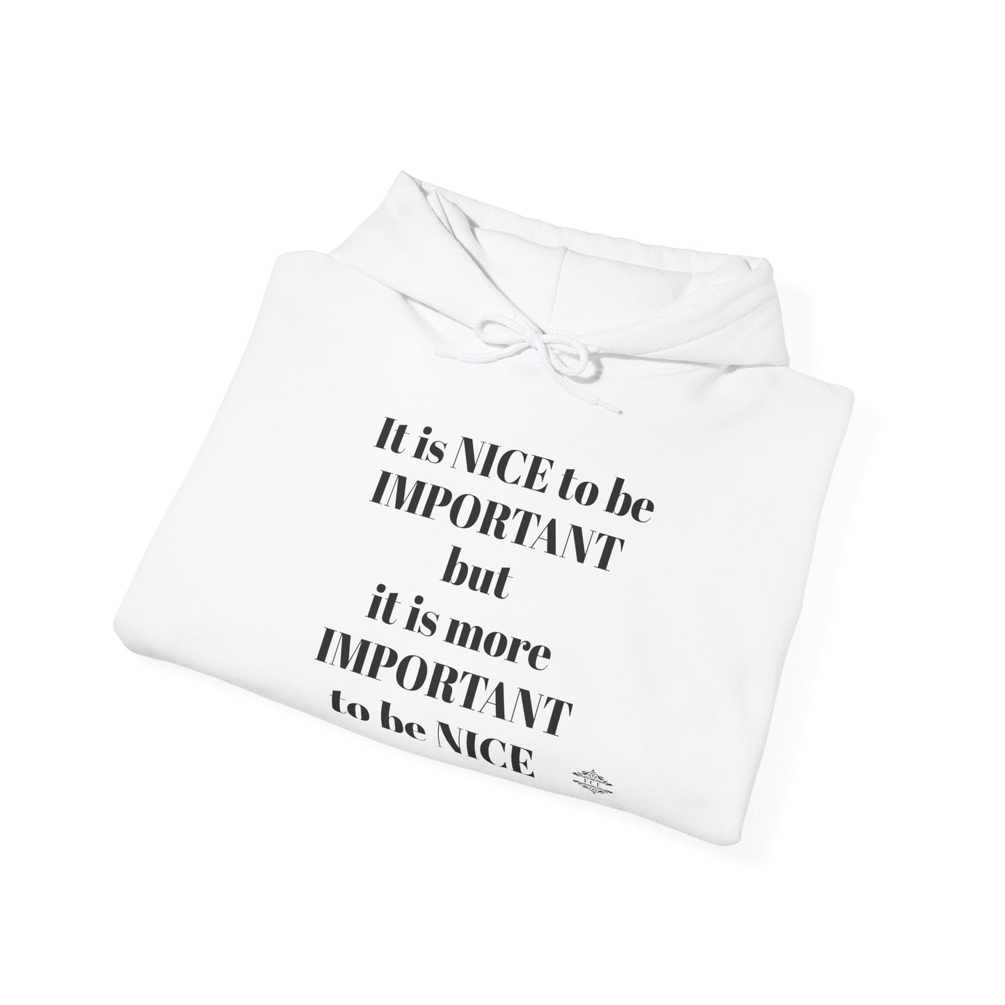 BE NICE HOODED SWEATSHIRT
