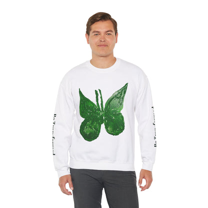 GREEN BUTTERFLY CREWNECK SWEATSHIRT