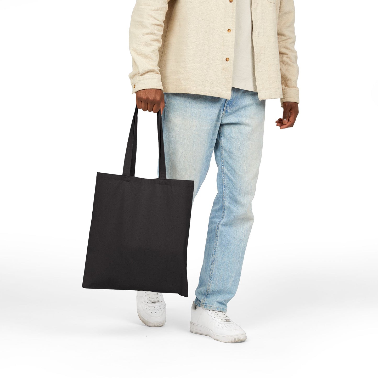 SWIRLY HEART PATTERN COTTON CANVAS TOTE BAG