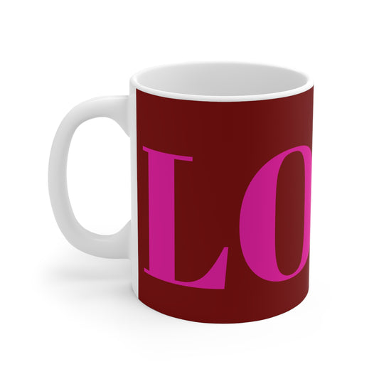 BRIGHT PINK LOVE MUG