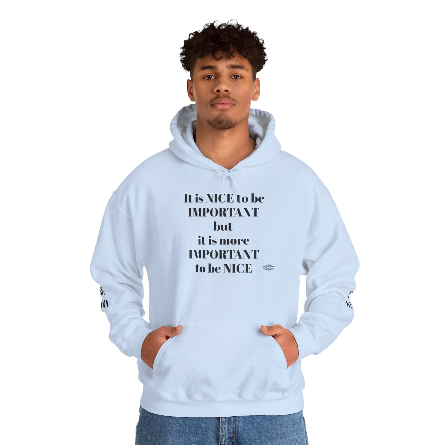 BE NICE HOODED SWEATSHIRT