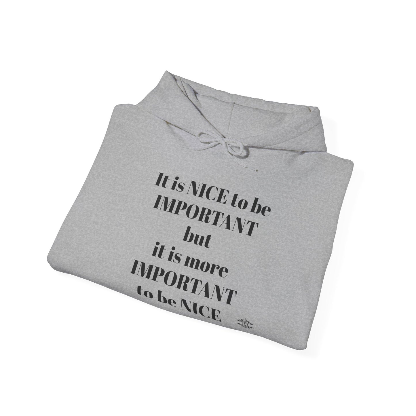 BE NICE HOODED SWEATSHIRT