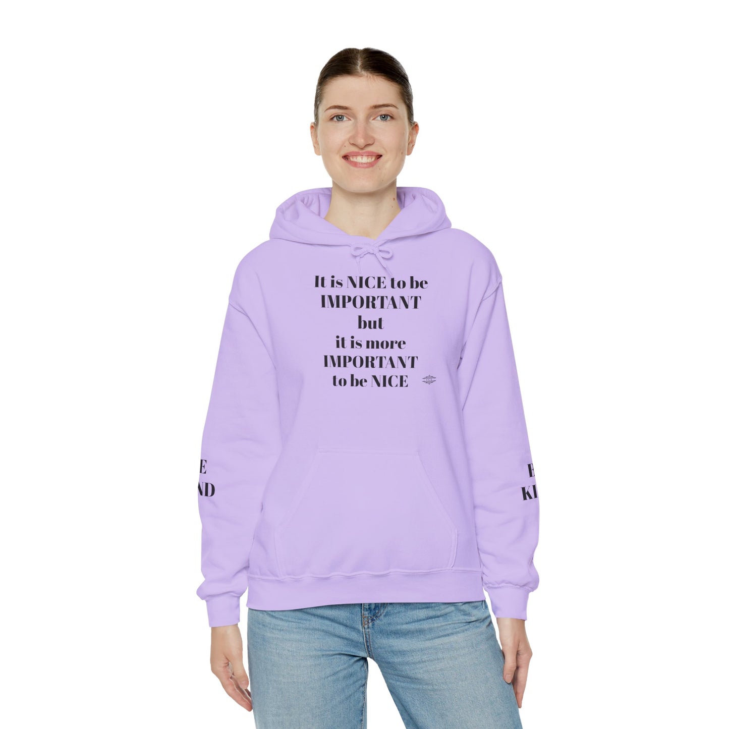 BE NICE HOODED SWEATSHIRT