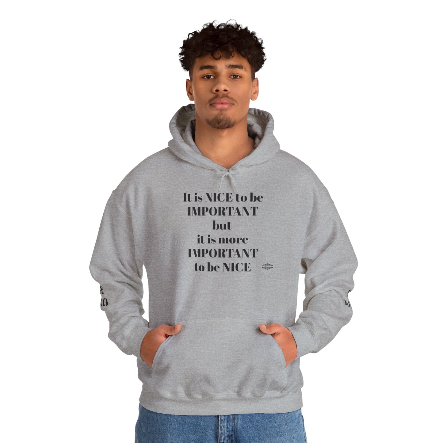 BE NICE HOODED SWEATSHIRT