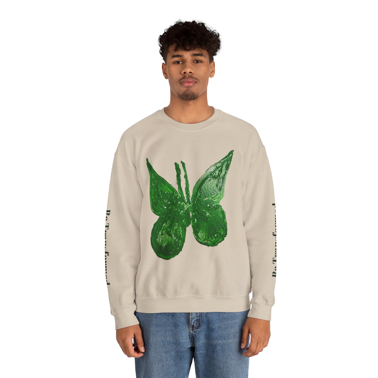 GREEN BUTTERFLY CREWNECK SWEATSHIRT