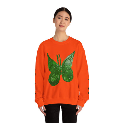 GREEN BUTTERFLY CREWNECK SWEATSHIRT