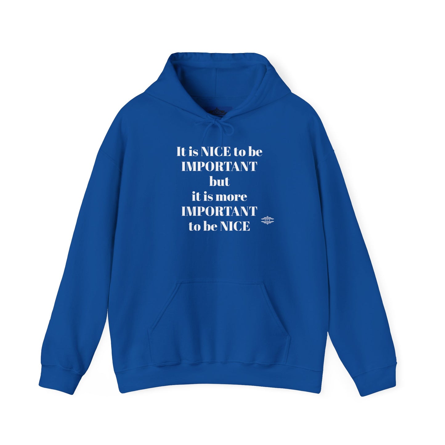 BE NICE HOODED SWEATSHIRT