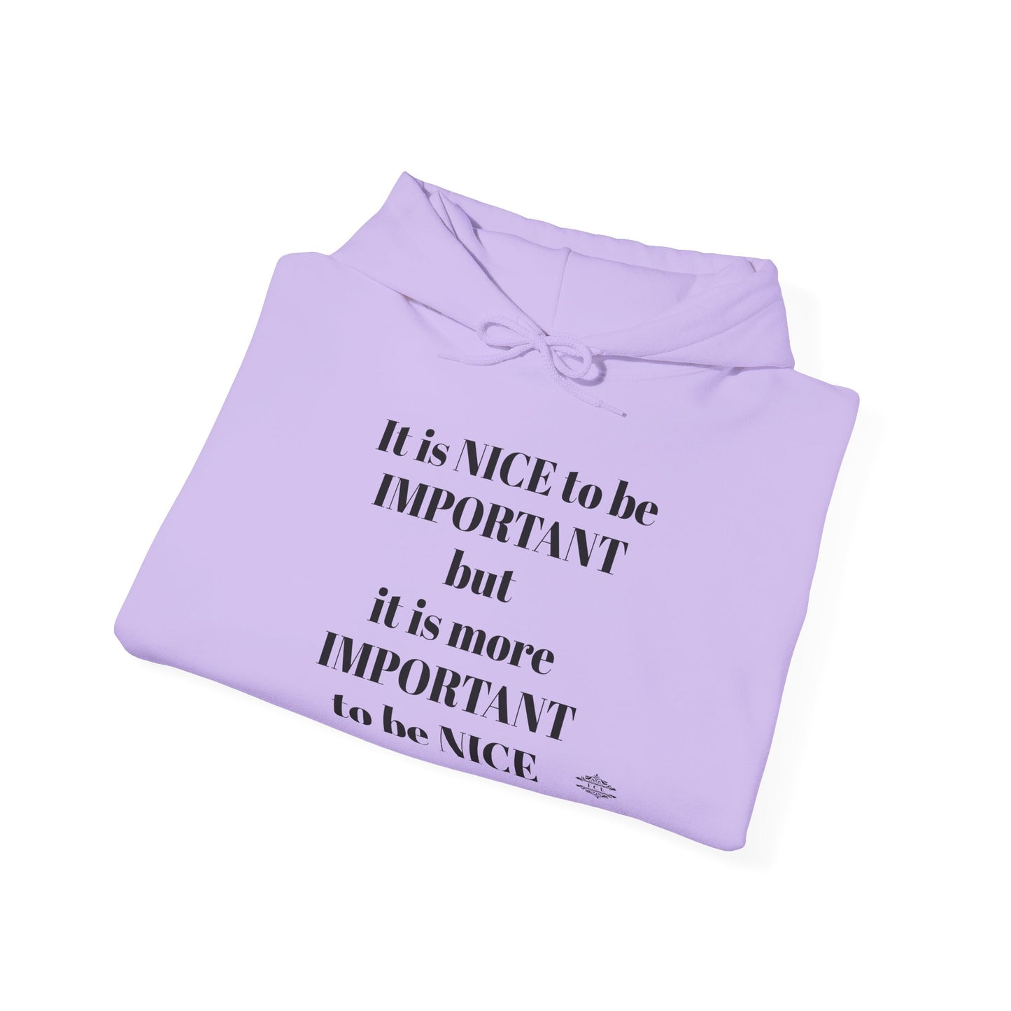 BE NICE HOODED SWEATSHIRT