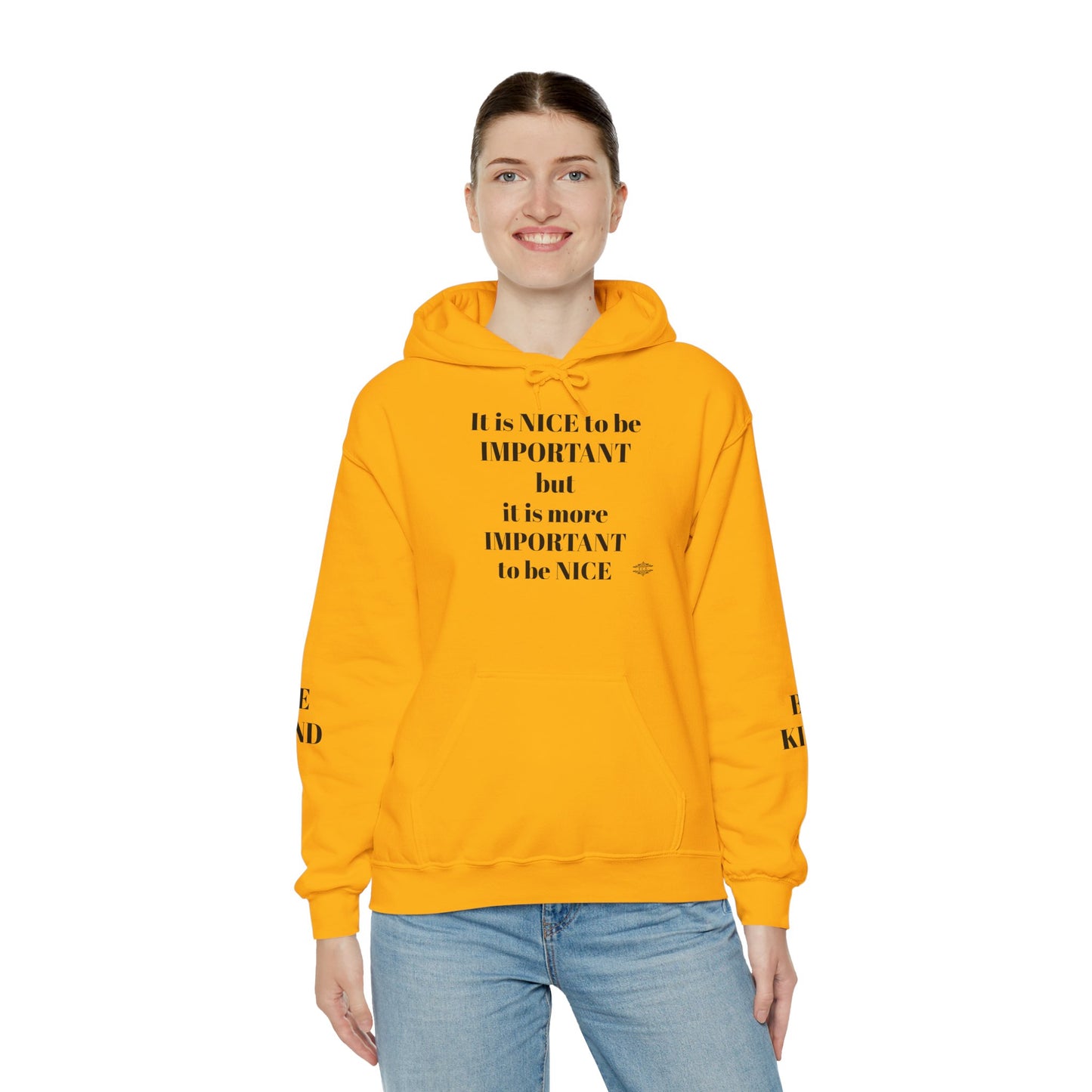 BE NICE HOODED SWEATSHIRT