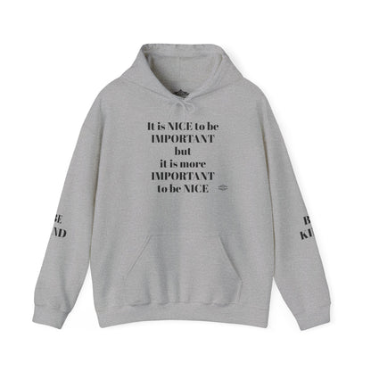 BE NICE HOODED SWEATSHIRT