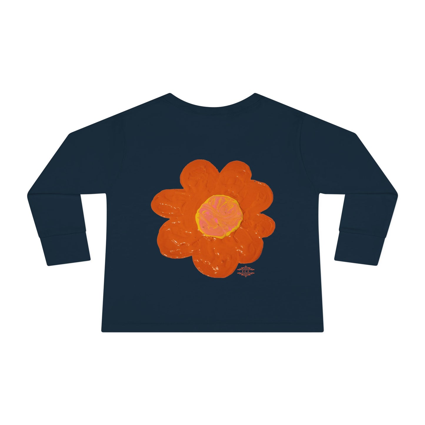 BIG ORANGE FLOWER TODDLER LONG SLEEVE TEE