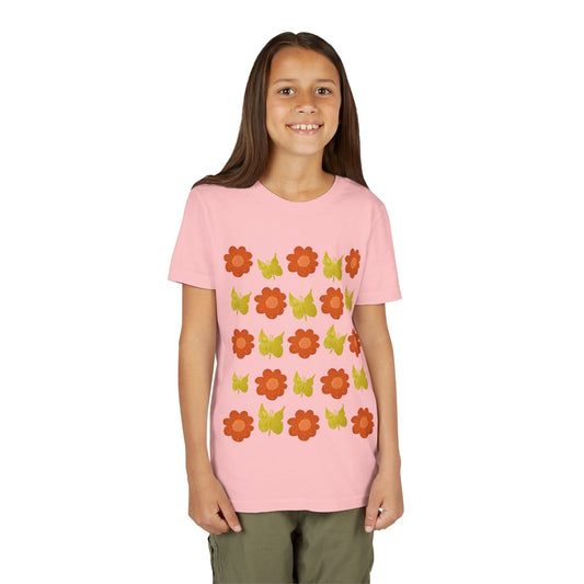 FLOWER AND BUTTERFLY TEE SHIRT